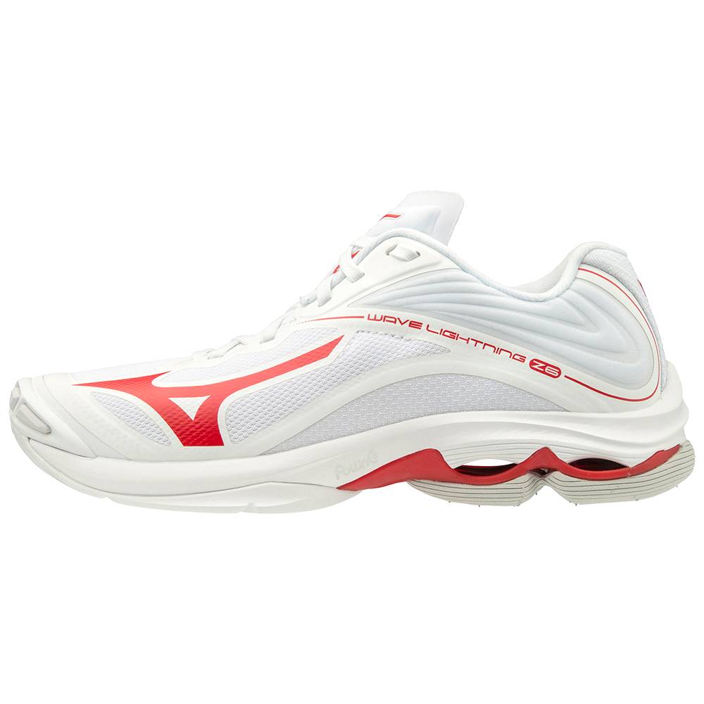 Scarpe Pallavolo Mizuno Wave Lightning Z6 Donna - Bianche/Rosse - 93265-XQUF